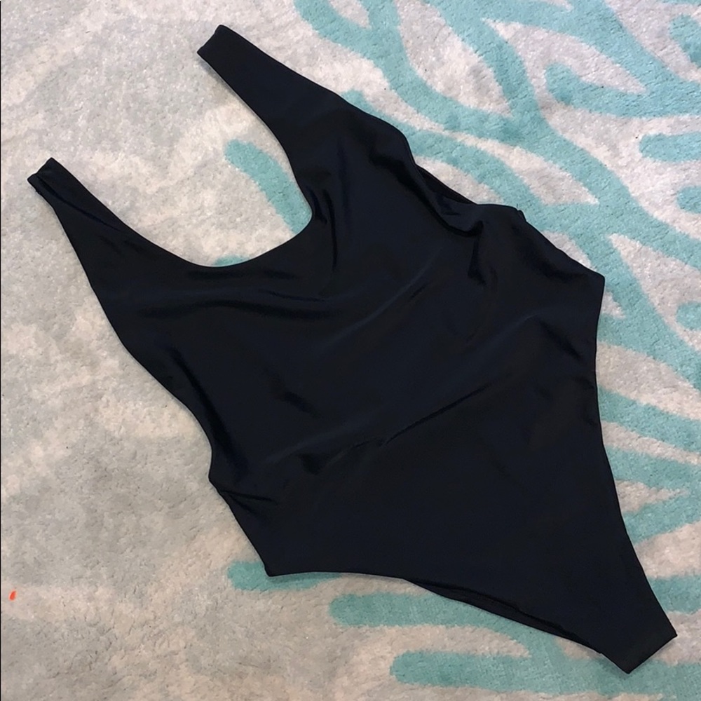 Aerie Super Scoop Black One Piece Swimsuit XL - Picture 3 of 10
